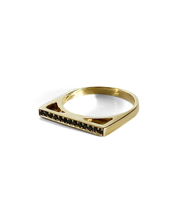 black diamond pave bar ring bexon jewelry