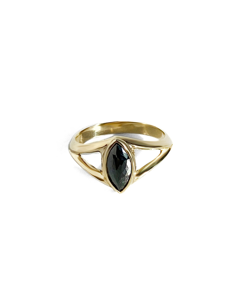 black rose cut marquise diamond ring bexon jewelry