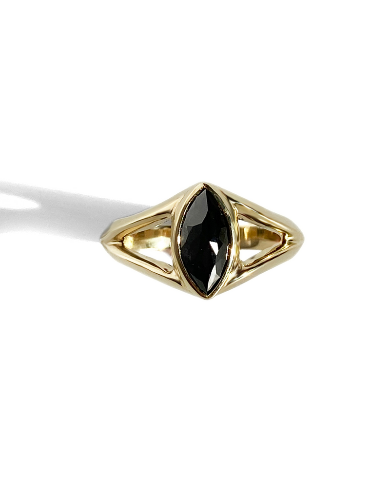 black rose cut marquise diamond ring bexon jewelry