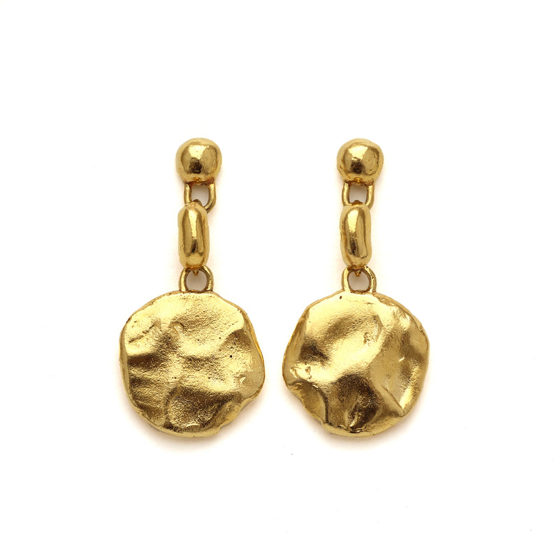 Consum Drop Earrings by Bexon Jewelry in Gold Vermeil