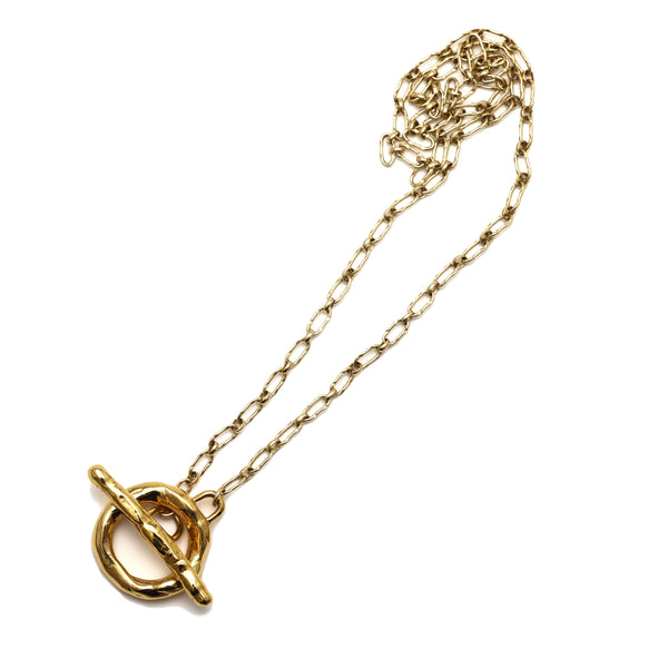 Vox toggle necklace in gold vermeil by Bexon Jewelry